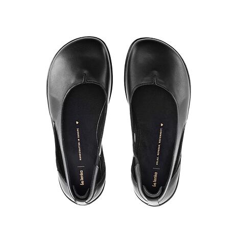 Ballerines en cuir pieds nus Bellissima noir