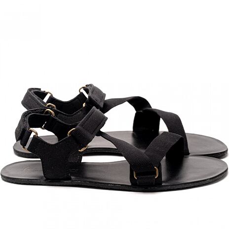 Lederen barefoot sandalen Flexi zwart