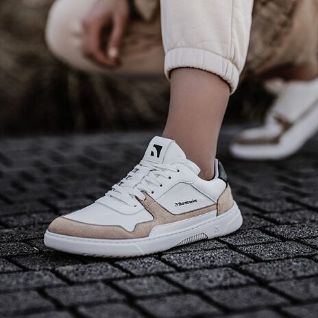 Sneaker barefoot "Zing" weiß/beige