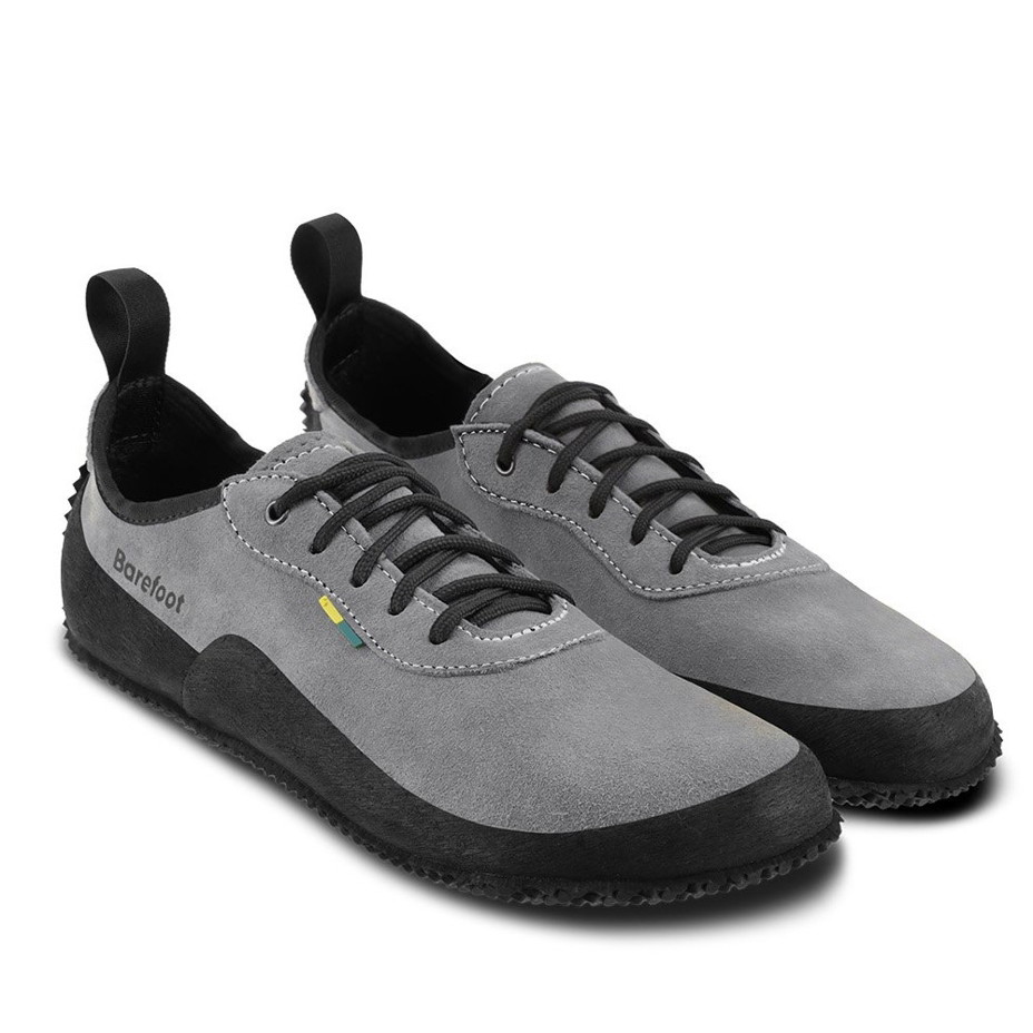 Be Lenka Trailwalker Leather Barefoot Shoes Grey
