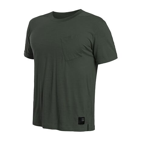 T-shirt pour hommes Sensor Merino Air Traveller vert olive