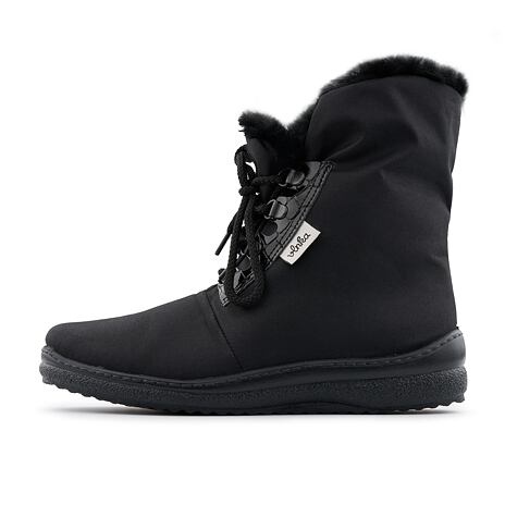 Bottes de neige à lacets pour femme, noires