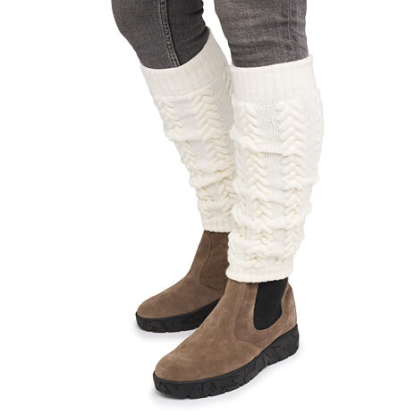 Traditional Merino Wool Leg Warmers White