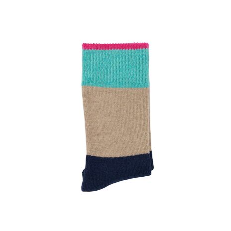 Chaussettes en laine de mouton mérinos avec cachemire bleu foncé