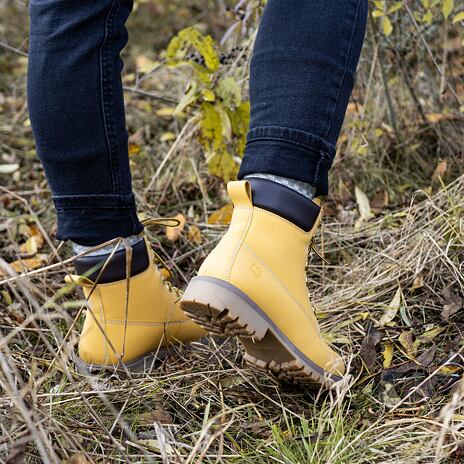 Schnürstiefeletten aus Leder mit Schafwolle Woolee 