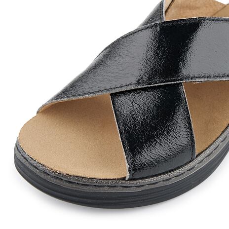 Sandales en cuir pour femmes « Darina » noires