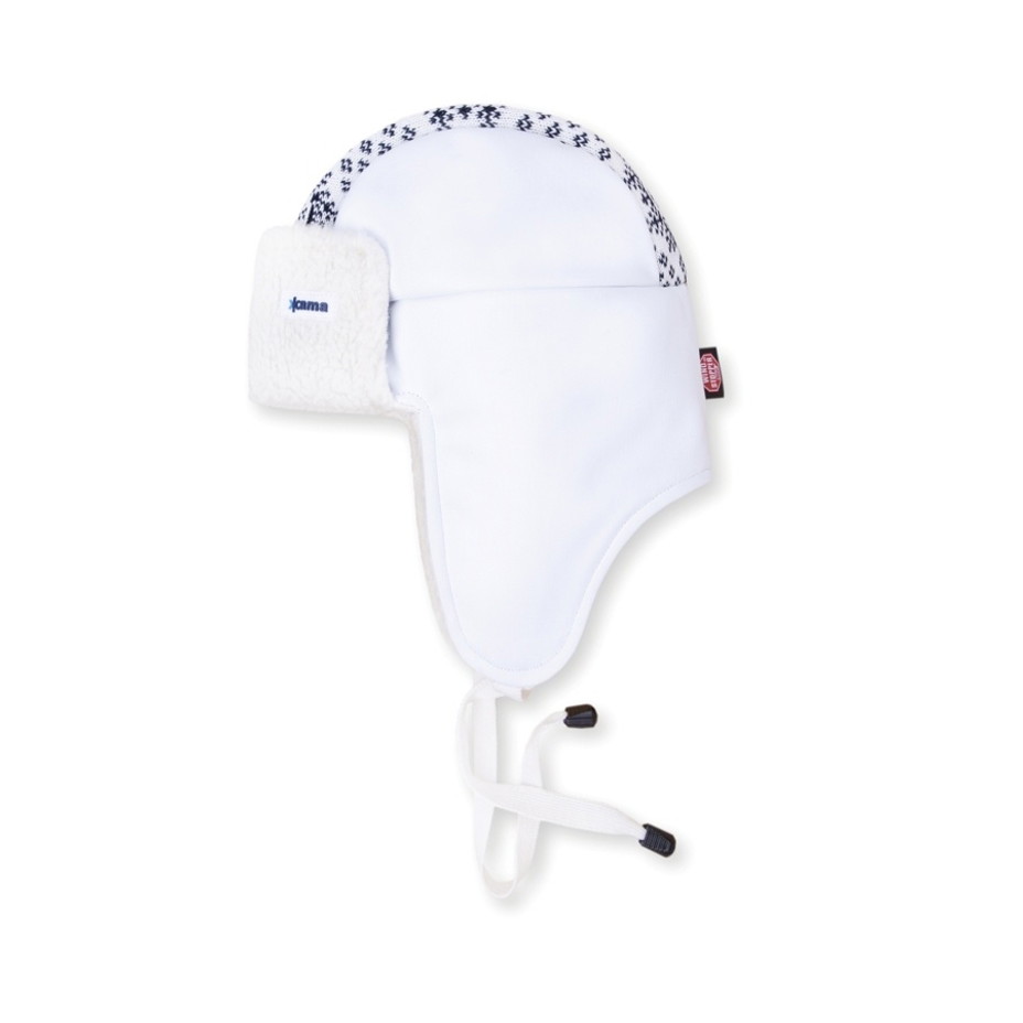 Pletená ušianka merino KAMA AW24 - Gore Windstopper  tmavo modrá