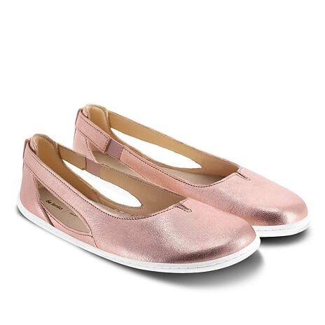 Ballerines en cuir pieds nus Bellissima rose