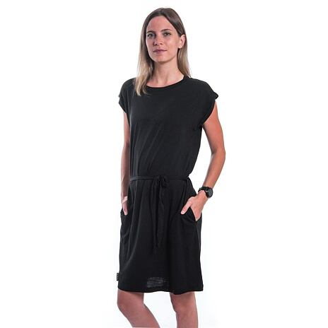 Dames zomerjurk Sensor Merino Active zwart