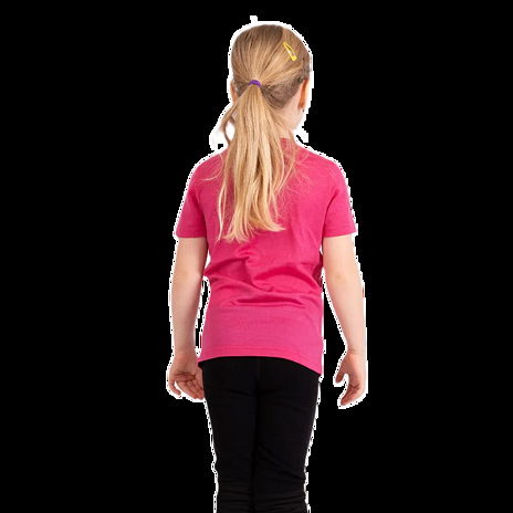 Merino T-Shirt mit kurzen Ärmeln für Kinder rosa