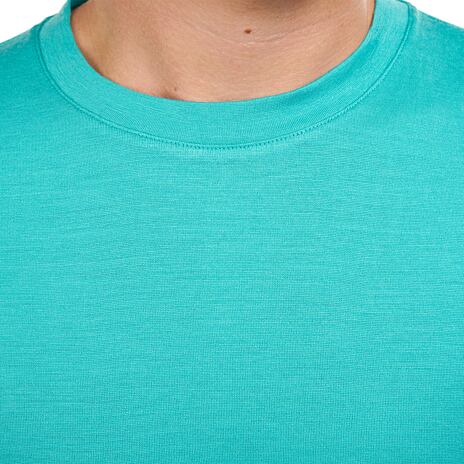 Merino heren T-shirt met korte mouwen turquoise