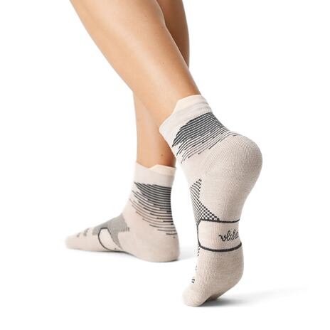 Chaussettes de sport en Merino 2 paires beige