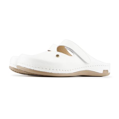 Damen Leder Flip-Flops für Hallux Leontýna weiß