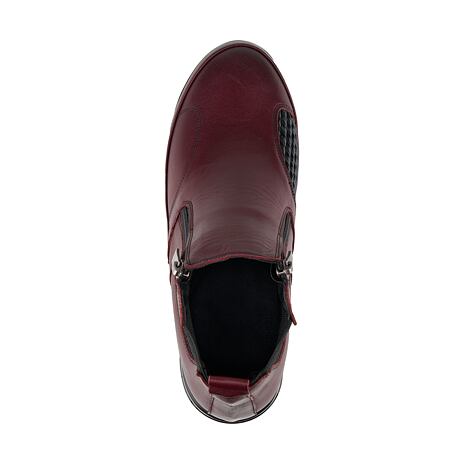 Bottines en cuir pour hallux avec fermeture éclair Rebecca, rouge