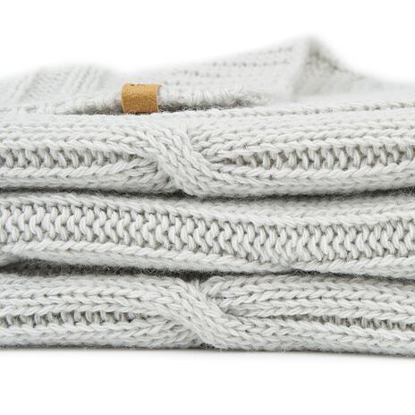 Wool Knitted Baby Wrap Light Gray