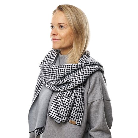 Wollen sjaal Extrafine Merino, zwart