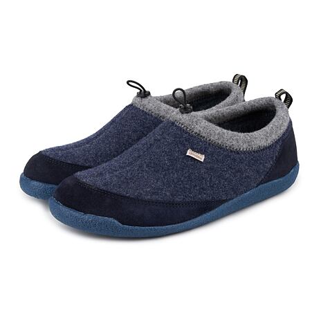 Heren barefoot vilten pantoffels Oliver, blauw