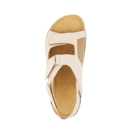 Halux-Ledersandalen für Damen Bianka creme