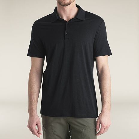 Pánské tričko Merino 150 Tech Lite SS Polo Icebreaker černá
