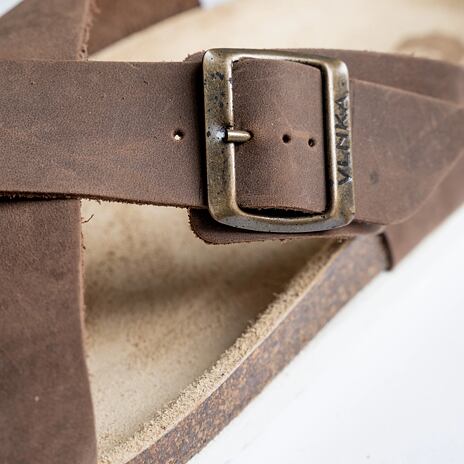 Claquettes anatomiques en liège pour hommes Martin, marron - 2ème qualité