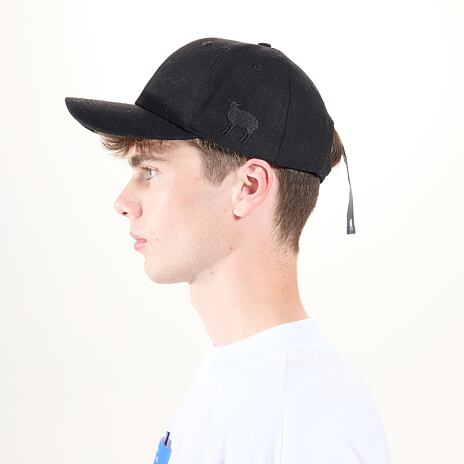 Baseballkappe aus Wolle Merino Woolee Capsule schwarz