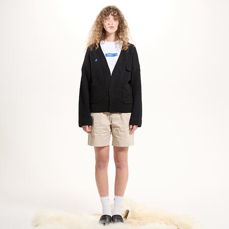 Vlnený kardigán Merino Woolee Capsule čierna