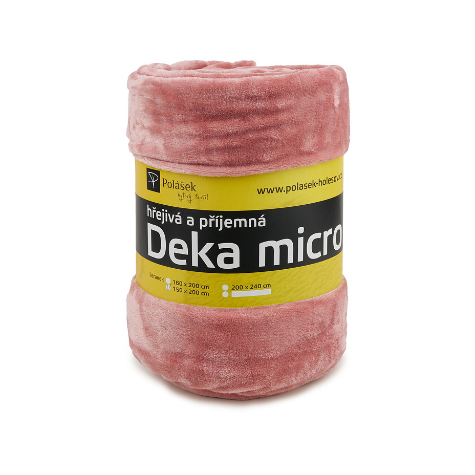 Mikroplüschdecke rosa