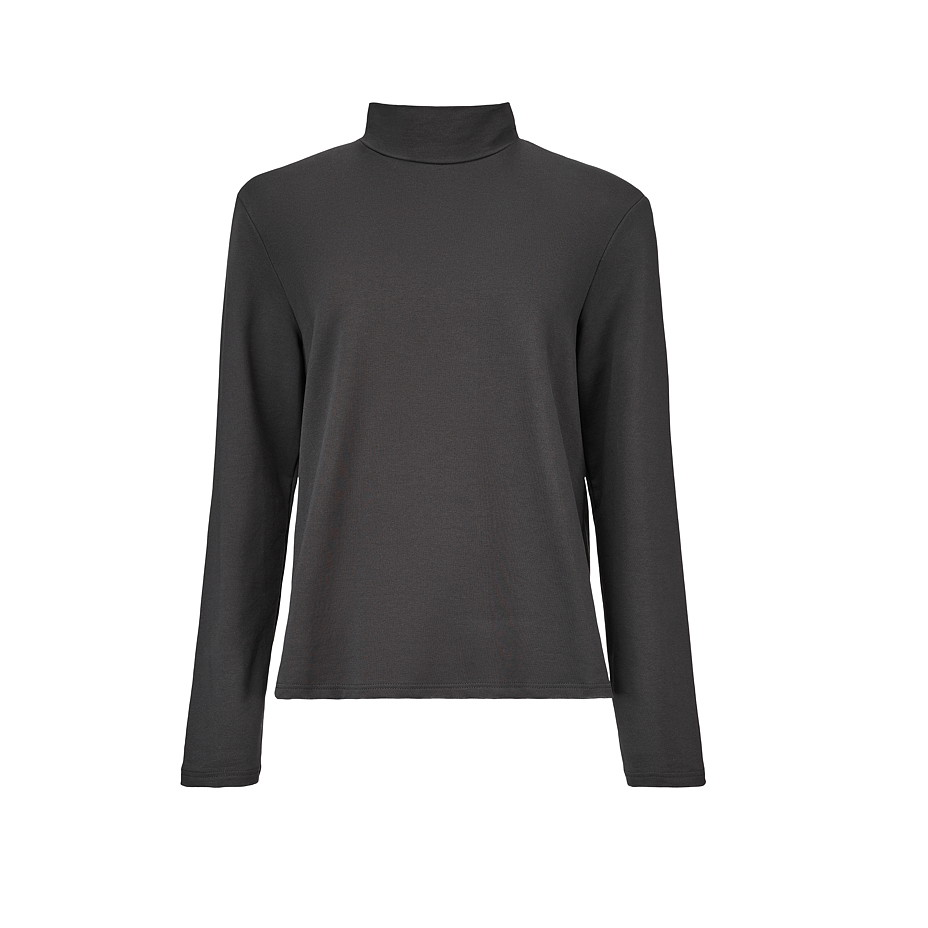 Dámská bavlněná mikina s rolákem černá