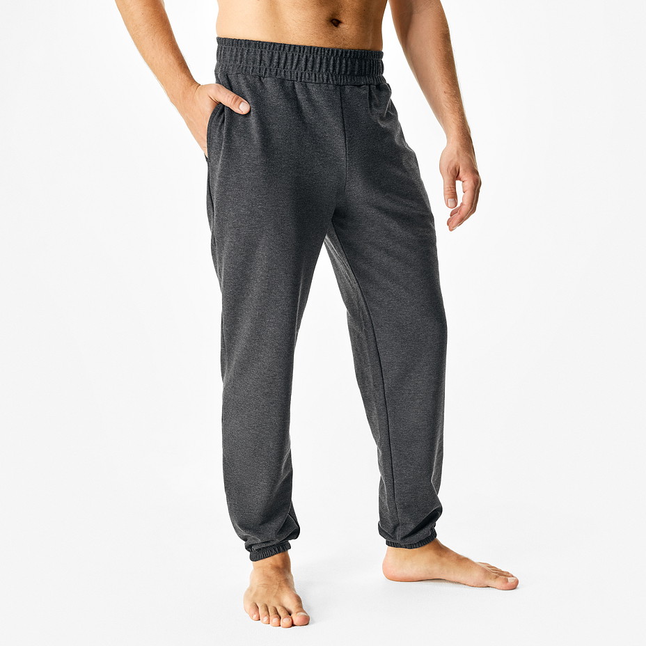 Men's elastic waist sweatpants gray
