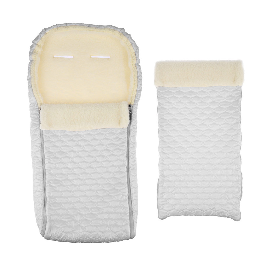 Dětský fusak s Merino vlnou světle šedá