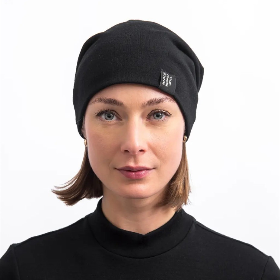 Vlněná čepice Sensor Merino Extreme Up černá