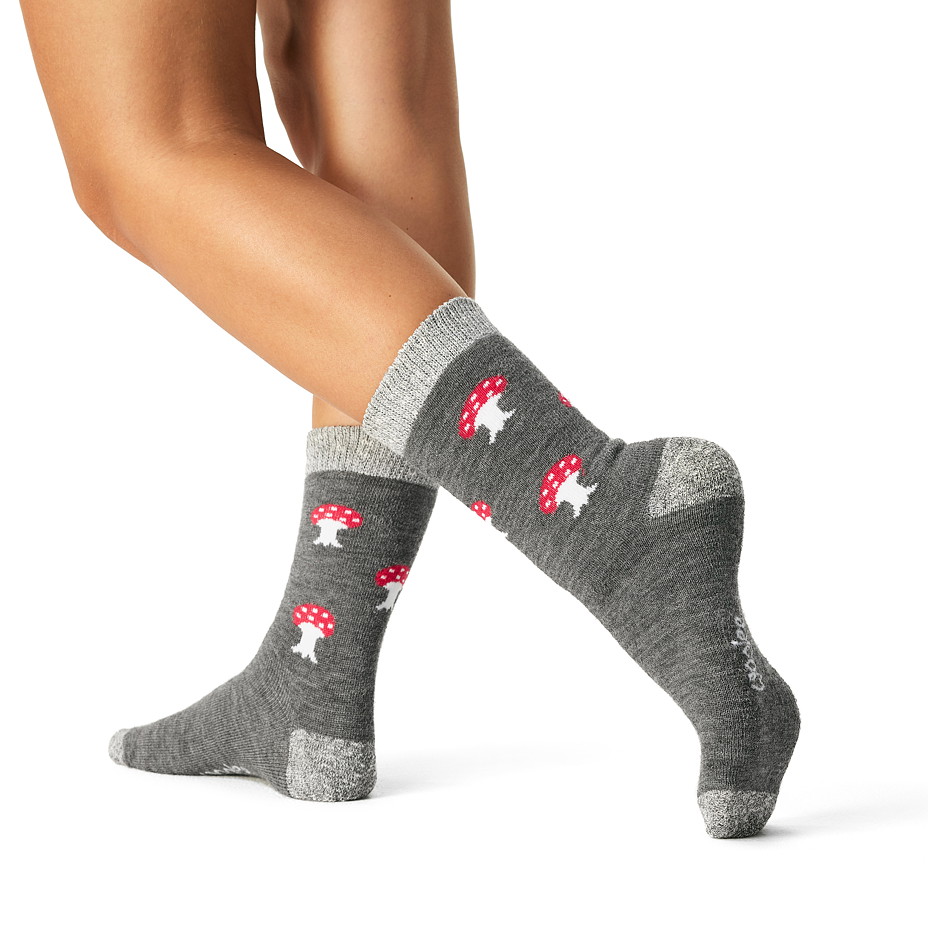 Vánoční ponožky s Merino vlnou muchomůrka