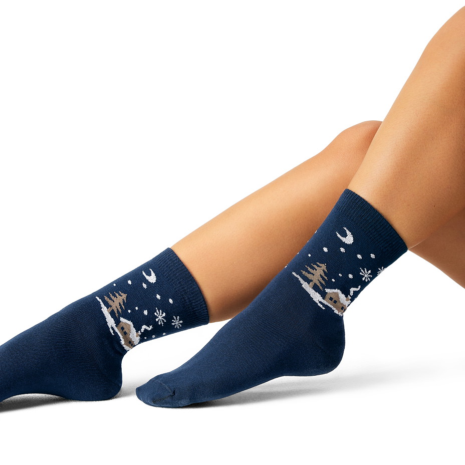 Vánoční bavlněné ponožky tichá noc