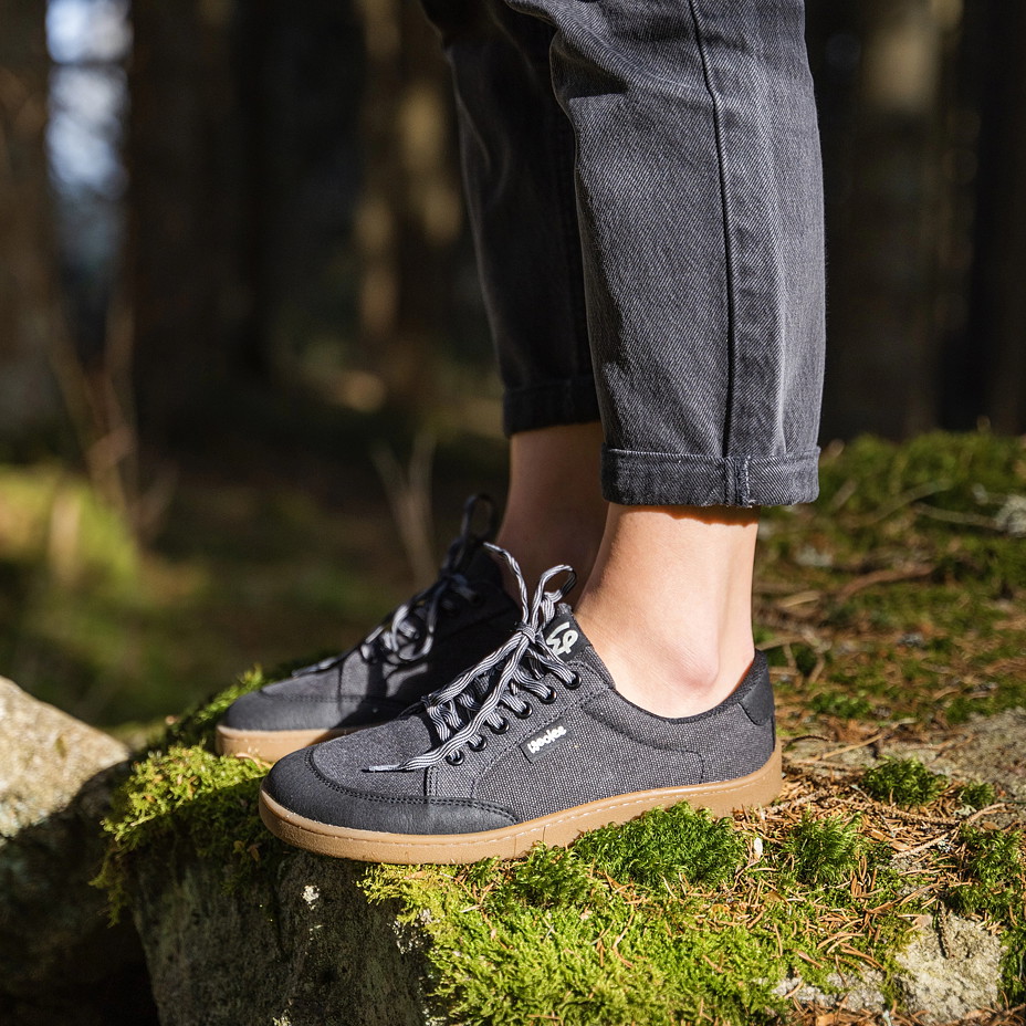 Damen Barfuß-Textil-Sneaker Oxy schwarz