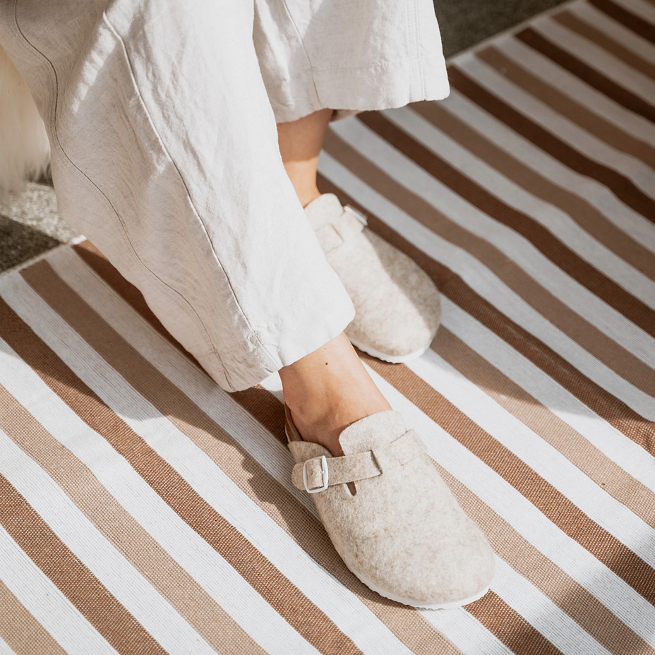 Michaela női egészségügyi parafa papucs, bézs