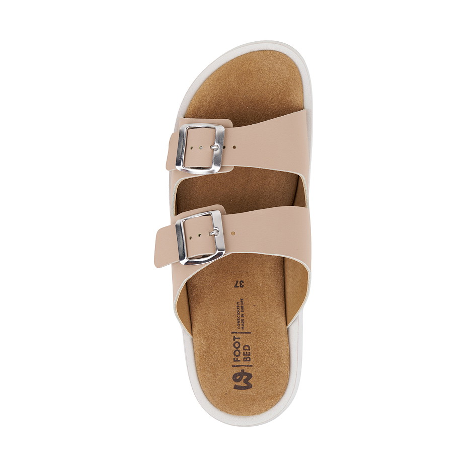 Women's leather slippers Lydia, brown