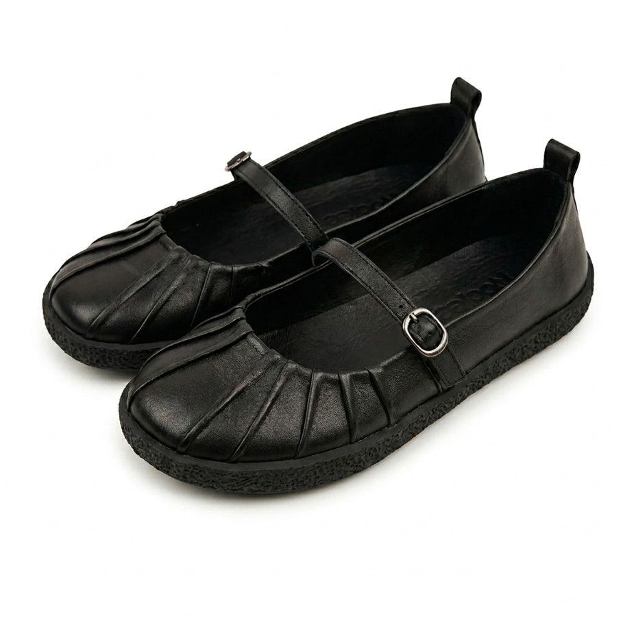Damen Ballerinas für breite Füße Cecilie, Schwarz