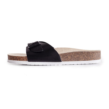Women's "Laura" Orthopaedic Cork Sliders - Black