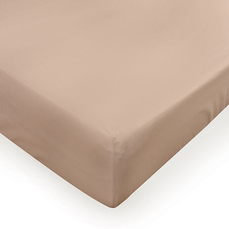 Drap extensible en coton beige