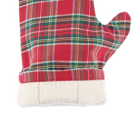 Handschuh mit Magnet weihnachtlich kariert