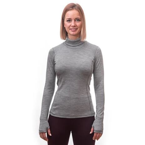 Dámske funkčné tričko Sensor Merino Bold roll neck cool gray