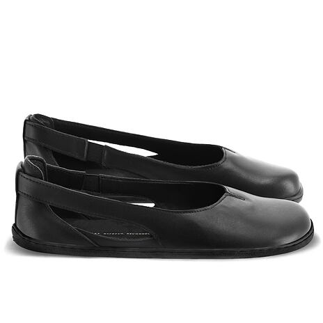 Ballerines en cuir pieds nus Bellissima noir