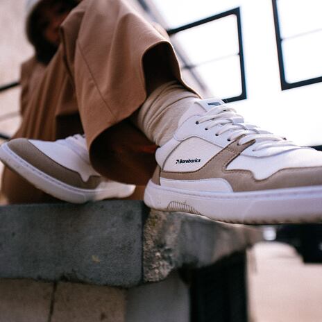 Sneaker barefoot "Zing" weiß/beige