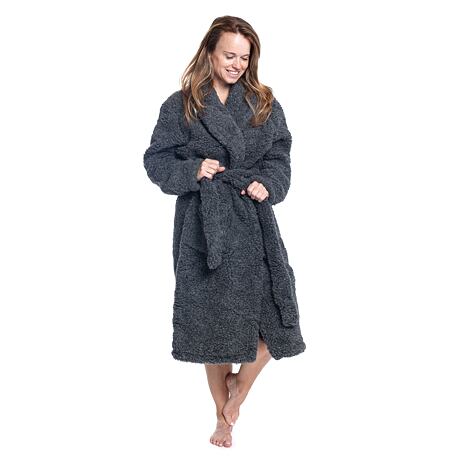 Wool Bathrobe Grey