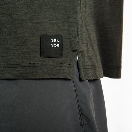 Heren T-shirt Sensor Merino Air Traveller olive green