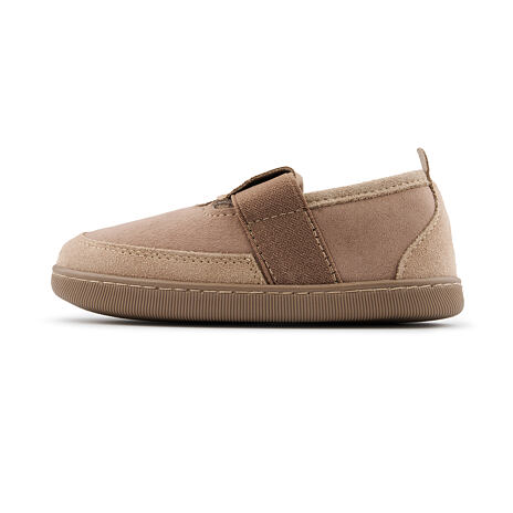 Chaussons en cuir pour enfants avec laine de mouton « Lele » beige