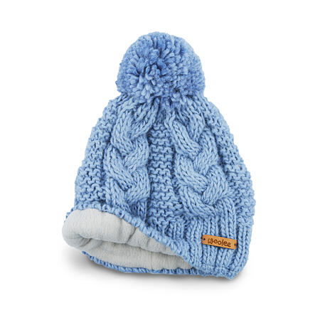 Bonnet Woolee V15 en laine pour enfant bleu clair