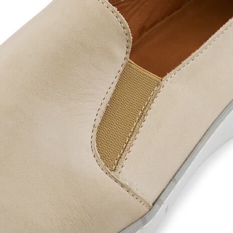 Women’s Andrea Leather Loafers Beige