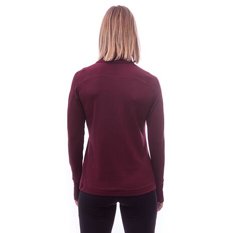 Sweatshirt mit Reißverschluss für Damen Sensor Merino Upper port red