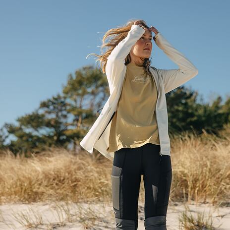 Sweat-shirt en laine pour femme Tived Lundhags, blanc